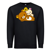 Black rilakkuma rila head shirt Premium Sweatshirt - artisFamous