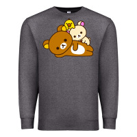 Charcoal Heather rilakkuma rila head shirt Premium Sweatshirt - artisFamous