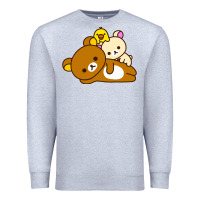 Heather Grey rilakkuma rila head shirt Premium Sweatshirt - artisFamous