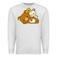 Oatmeal Heather rilakkuma rila head shirt Premium Sweatshirt - artisFamous