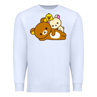 White rilakkuma rila head shirt Premium Sweatshirt - artisFamous