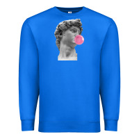 True Royal Vaporwave statue head with bubblegum Premium Sweatshirt - artisFamous