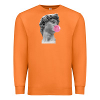 Carrot Vaporwave statue head with bubblegum Premium Sweatshirt - artisFamous