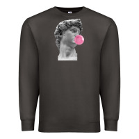 Smoke Vaporwave statue head with bubblegum Premium Sweatshirt - artisFamous