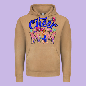 Cheer Mom Vintage Hoodie Designed By Cowhidedigitalart