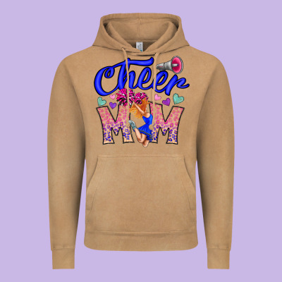 Cheer Mom Vintage Hoodie Designed By Cowhidedigitalart