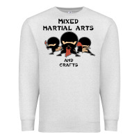 Oatmeal Heather mixed martial arts and crafts Premium Sweatshirt - artisFamous