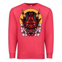 Cardinal demon oni mask Premium Sweatshirt - artisFamous