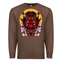 Chestnut demon oni mask Premium Sweatshirt - artisFamous