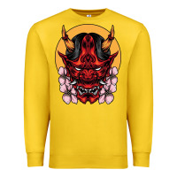 Lemon demon oni mask Premium Sweatshirt - artisFamous