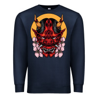 Navy demon oni mask Premium Sweatshirt - artisFamous