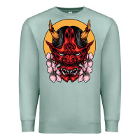 Seafoam demon oni mask Premium Sweatshirt - artisFamous