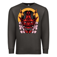 Smoke demon oni mask Premium Sweatshirt - artisFamous