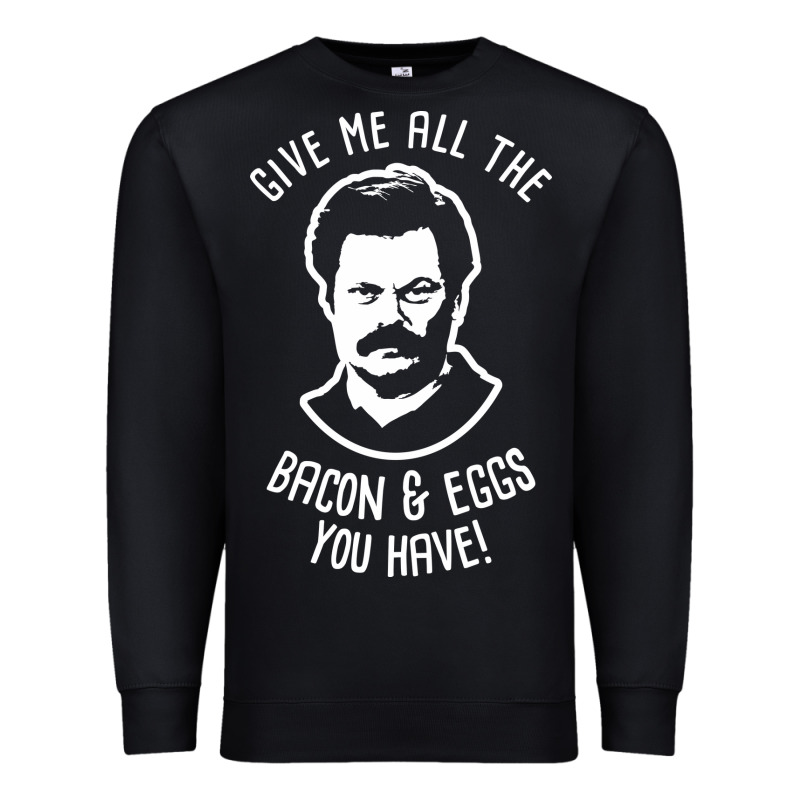 Ron Tv Show Parks Swanson - Bacon & Eggs Premium Sweatshirt by artisFamous | Teevron
