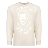 Sandshell Ron tv show parks Swanson - Bacon & Eggs Premium Sweatshirt - artisFamous