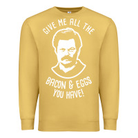 Antique Gold Ron tv show parks Swanson - Bacon & Eggs Premium Sweatshirt - artisFamous