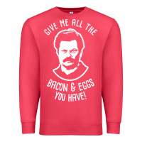 Cardinal Ron tv show parks Swanson - Bacon & Eggs Premium Sweatshirt - artisFamous