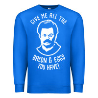 True Royal Ron tv show parks Swanson - Bacon & Eggs Premium Sweatshirt - artisFamous