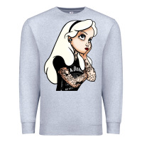Heather Grey alice in wonderland Premium Sweatshirt - artisFamous