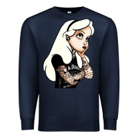 Navy alice in wonderland Premium Sweatshirt - artisFamous