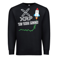 Black xrp to the moon Premium Sweatshirt - artisFamous