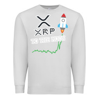 Dove Grey xrp to the moon Premium Sweatshirt - artisFamous