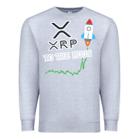 Heather Grey xrp to the moon Premium Sweatshirt - artisFamous