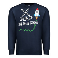 Navy xrp to the moon Premium Sweatshirt - artisFamous