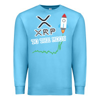 Ocean Blue xrp to the moon Premium Sweatshirt - artisFamous