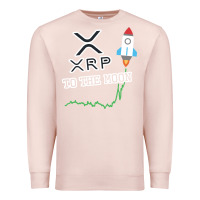 Pale Pink xrp to the moon Premium Sweatshirt - artisFamous