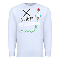 White xrp to the moon Premium Sweatshirt - artisFamous