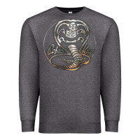 Charcoal Heather cobra k.a.i rusted steel snake lo go graphic t shirt Premium Sweatshirt - artisFamous