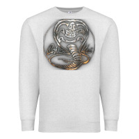 Oatmeal Heather cobra k.a.i rusted steel snake lo go graphic t shirt Premium Sweatshirt - artisFamous