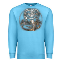 Ocean Blue cobra k.a.i rusted steel snake lo go graphic t shirt Premium Sweatshirt - artisFamous