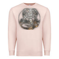 Pale Pink cobra k.a.i rusted steel snake lo go graphic t shirt Premium Sweatshirt - artisFamous