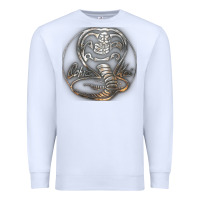 White cobra k.a.i rusted steel snake lo go graphic t shirt Premium Sweatshirt - artisFamous