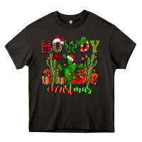 Asphalt howdy christmas with cactusses Heavy Core Tee - CowGirlArtShop