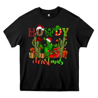 Black howdy christmas with cactusses Heavy Core Tee - CowGirlArtShop