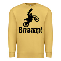 Antique Gold brraaap funny dirt bike Premium Sweatshirt - artisFamous
