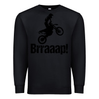 Black brraaap funny dirt bike Premium Sweatshirt - artisFamous