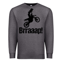 Charcoal Heather brraaap funny dirt bike Premium Sweatshirt - artisFamous