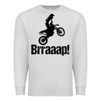 Dove Grey brraaap funny dirt bike Premium Sweatshirt - artisFamous