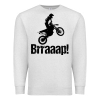 Oatmeal Heather brraaap funny dirt bike Premium Sweatshirt - artisFamous