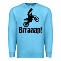Ocean Blue brraaap funny dirt bike Premium Sweatshirt - artisFamous
