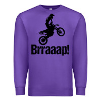 Purple brraaap funny dirt bike Premium Sweatshirt - artisFamous