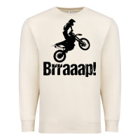 Brraaap Funny Dirt Bike Premium Sweatshirt | Teevron