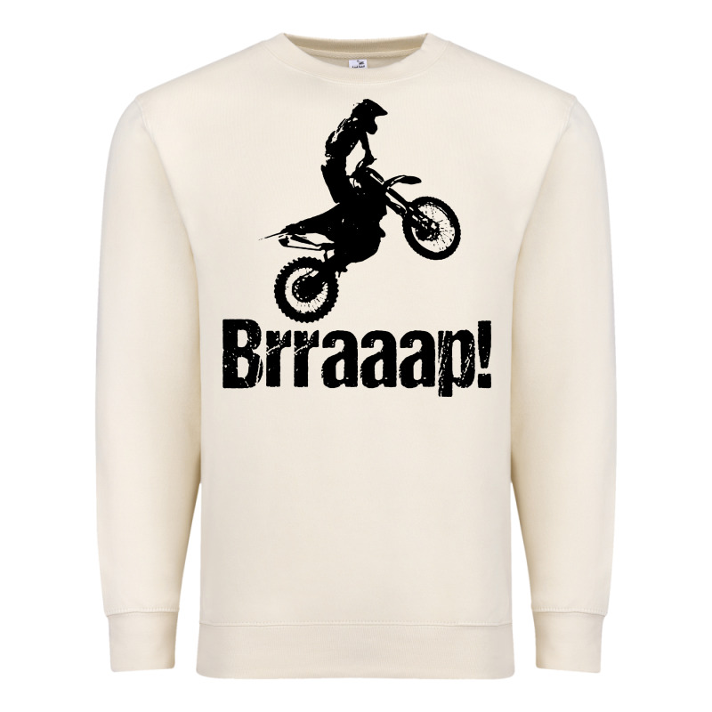 Brraaap Funny Dirt Bike Premium Sweatshirt by artisFamous | Teevron