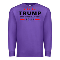Purple donald trump 2024 take america Premium Sweatshirt - artisFamous