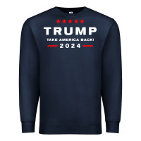 Navy donald trump 2024 take america Premium Sweatshirt - artisFamous