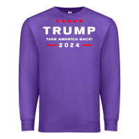 Purple donald trump 2024 take america Premium Sweatshirt - artisFamous